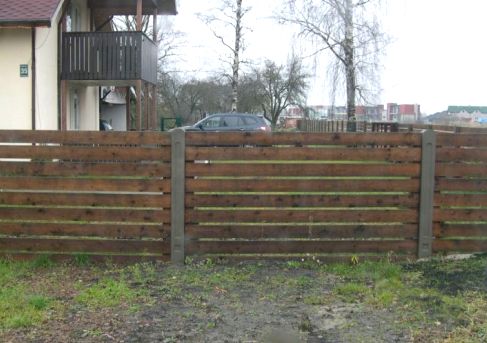 Забор для частного дома горизонтальный из дерева купить Москва