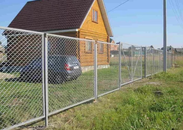 Забор из сетки для дачи серого цвета купить Москва