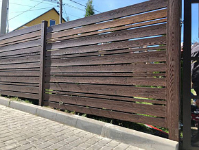 Металлический забор с дизайном под дерево купить Москва