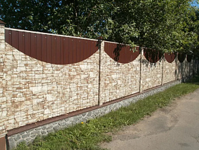 Забор из профнастила под камень купить Москва