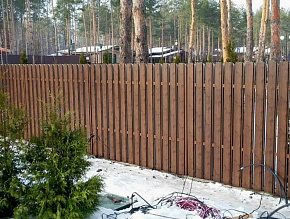 Забор для частного дома из евроштакетника под дерево купить Москва