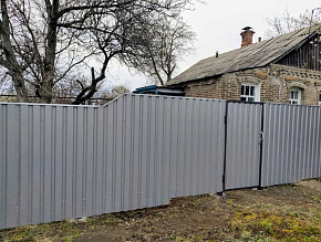 Забор металлический оцинкованный для дачи купить Москва