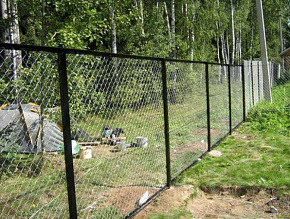 Дачный забор из метки-рабицы. на металлической основе купить Москва
