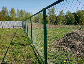 Забор для дачи из сетки рабицы купить Москва