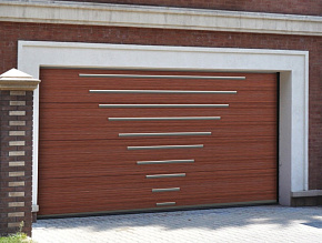 Ворота для гаража автоматические с алюминиевым профилем 3000х2900 купить Москва