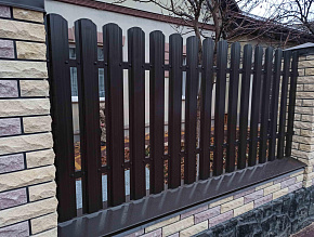 Забор для частного дома штакетник черный купить Москва