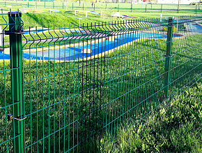 Забор для дачи из 3D-сетки зеленый купить Москва