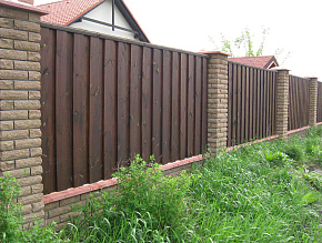 Забор для дачи деревянный темный купить Москва