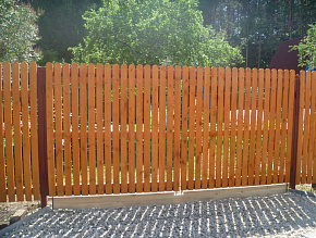 Забор для дачи деревянный в светлых тонах купить Москва
